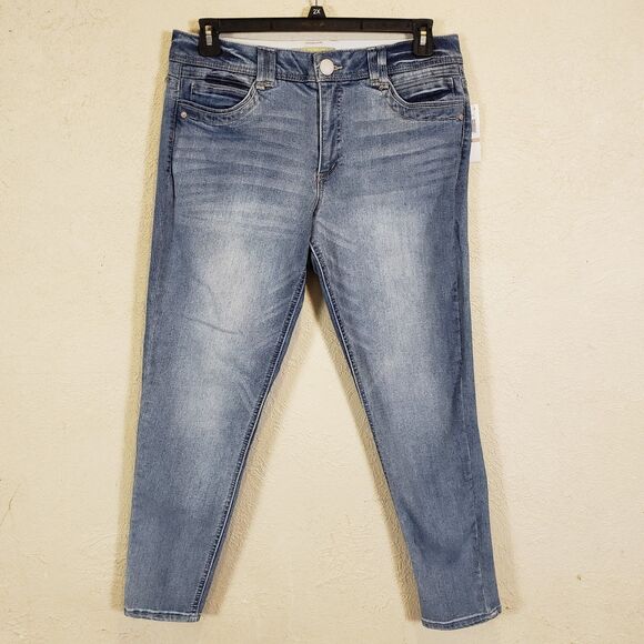 NWT Democracy “Ab”solution Ankle Jeans Blue Stretch Denim Size 12 - Picture 2 of 9